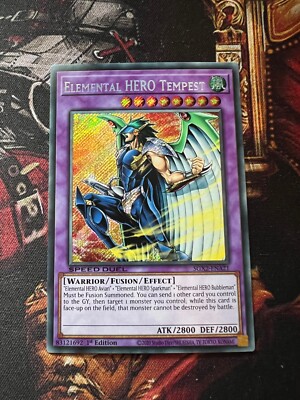 Elemental HERO Tempest (Secret Rare) SGX2-ENA21 Secret Rare YuGiOh-image