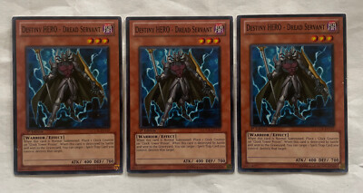3X Destiny HERO - Dread Servant - LCGX-EN137 - Common - 1st Edition  YuGiOh LP-image