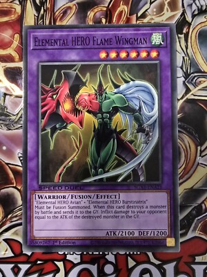YUGIOH ELEMENTAL HERO FLAME WINGMAN SGX1-ENA21 1ST SECRET (NM)-image