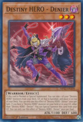 Yugioh! Destiny HERO - Denier - MP22-EN199 - Common - 1st Edition Near Mint, Eng-image