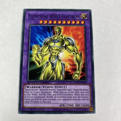 Yugioh! Elemental Hero Electrium SGX2-ENA22 Common 1st Edition Midterm Paradox-image