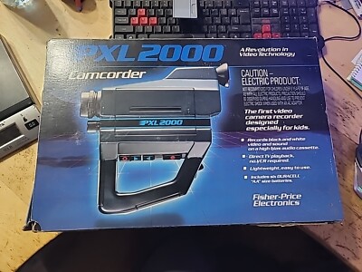 Vintage Fisher Price PXL 2000 Delux Camcorder #3300 Original Packaging RARE Read-image
