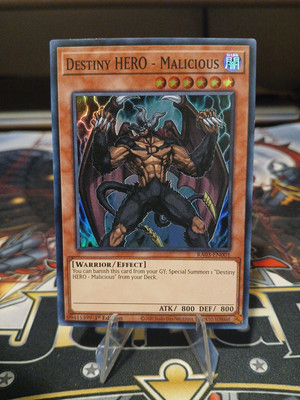 Destiny HERO - Malicious 1st Edition Super Rare RA03-EN001 Yu-Gi-Oh!-image