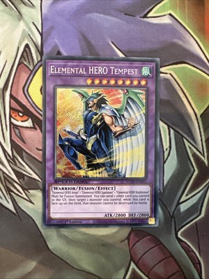 SGX2-ENA21 Elemental Hero Tempest Secret Rare 1st Edition NM Yugioh Card-image