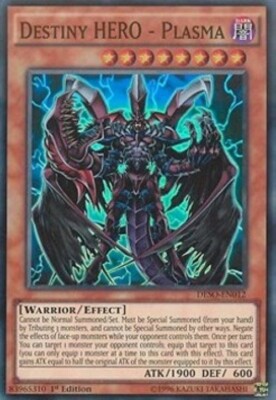 Yugioh-Destiny HERO - Plasma-Super Rare-1st Edition-DESO EN012 (LP)-image