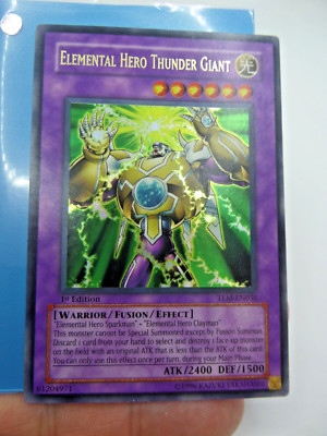 Yugioh Elemental Hero Thunder Giant 1st Edition TLM-EN036 Lost UTR NO RETURNS c-image