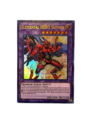 Yugioh Elemental Hero Sunrise LED6-EN012 1996 Ultra Rare Unlimited Edition-image