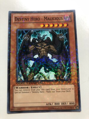 USA Seller Yugioh  Destiny Hero - Malicious DT03-EN055 Duel Terminal VLP/NM-image
