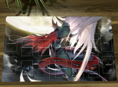 YGO Elemental Hero Flame Wingman Playmat TCG CCG Trading Card Game Mat-image