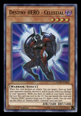 Yugioh Destiny HERO - Celestial DUOV-EN069 Ultra Rare 1st Ed NM-image