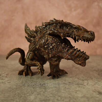 Godzilla Tyrannosaurus Rex Bronze Casting Art Statue, Collectible Decor gift-image