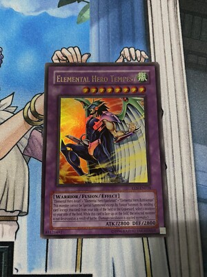 yugioh Elemental Hero Tempest EEN-EN034 Unlimited Edition Ultra Rare Near Mint-image