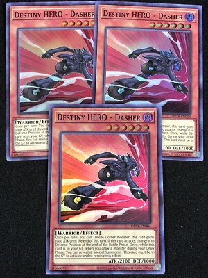 YUGIOH DESTINY HERO DASHER OP18-EN004 SUPER X3 (NM)-image