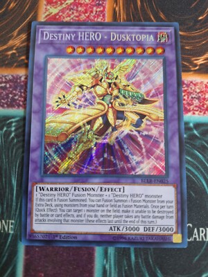 Yu-Gi-Oh! Destiny HERO - Dusktopia BLLR-EN025 Secret Rare 1st Edition Near Mint-image