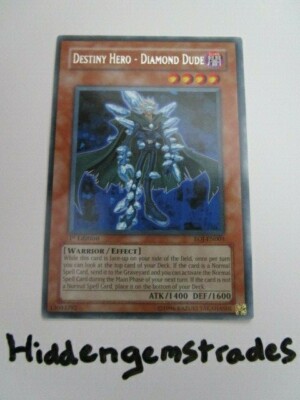 Yugioh! Destiny Hero - Diamond Dude EOJ-EN003 Rare 1st Edition Near Mint!!!!-image