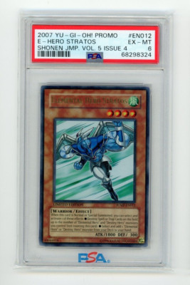 2007 Yu-Gi-Oh! Ltd Ed Shonen Jump Promo Holo Elemental Hero Stratos EN012 PSA 6-image
