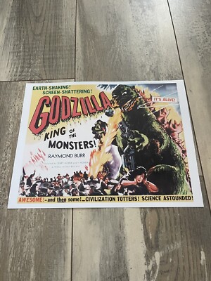 GODZILLA Art Print Photo 11 x 14” Poster Horror LIZARD Raymond Burr Monsters-image