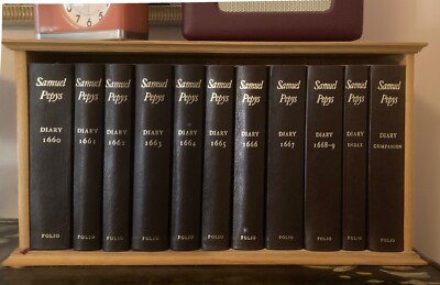 Folio Society-The Diary of Samuel Pepy- 11 volumes-Limited; in oak bookcase-image