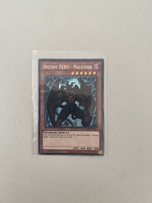 Yugioh Destiny HERO - Malicious RA03-EN001 Secret Rare 1st Ed NM-image