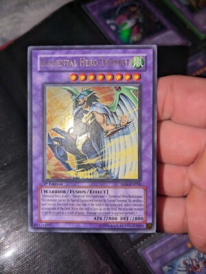 Yugioh 1x Elemental Hero Tempest EEn-EN034  1st Edition Ultra Rare-image