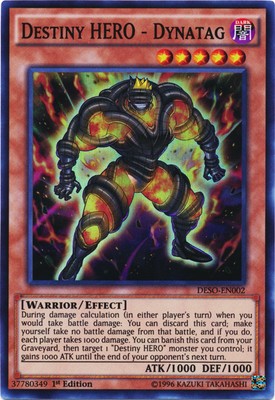 Destiny HERO - Dynatag - DESO-EN002 - Super Rare - 1st Edition - Moderately Play-image