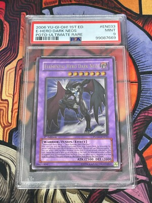 PSA 9 Elemental Hero Dark Neos (Ultimate Rare)-POTD-EN033 1st Edition Yugioh-image
