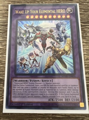 Yu-Gi-Oh MAZE-EN014 Wake Up Your Elemental HERO Ultra Rare 1st Edition NM-image