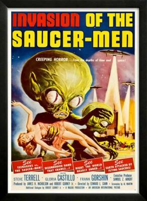 Invasion of the Saucer Men Movie Poster Custom Framed Godzilla Vs Destroyer Many-image