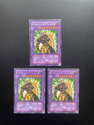 Yugioh Elemental Hero Wildedge DP03-EN010 Rare Mixed Editions Damaged X3-image