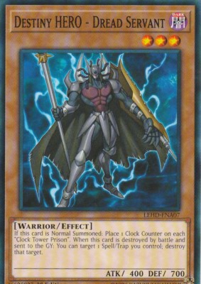 YUGIOH CARD DESTINY HERO DREAD SERVANT LEHD-ENA07 1ST EDITION-image