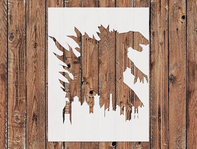 Godzilla Stencil Template Reusable - High-Quality Wall Art, DIY Crafts, Fabric P-image