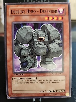 Destiny Hero - Defender - 1st Edition - Yugioh Dark Monster - Vintage-image