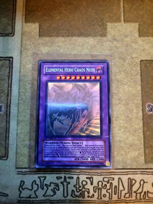 YUGIOH TCG ELEMENTAL HERO CHAOS NEOS GLAS-EN036 GHOST 1ST EDITION LP-image