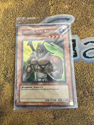 Yugioh SEALED Elemental Hero Wildheart GSE-EN001 Limited Edition Super Rare-image