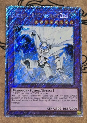 Yugioh Elemental HERO Absolute Zero RA03-EN231 1st Ed Platinum Secret Rare NM-image