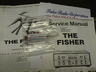 Fisher 400CX  400-CX 400-CX-2 Tube Preamp Restoration Kit with COLOR PHOTOS!-image