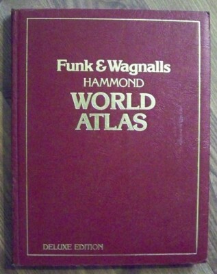 FUNK & WAGNALLS HAMMOND WORLD ATLAS DELUXE EDITION - HARDCOVER BOOK 1980-image