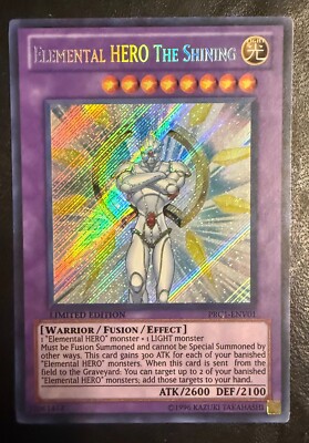 Yu-Gi-Oh! Elemental Hero The Shining Limited Edition #PRC1-ENV01 Near Mint-image