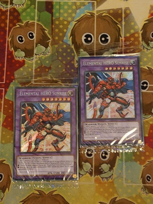 2 x LDS3-EN104 Elemental Hero Sunrise Secret Rare Limited Ed Mint Sealed YuGiOh -image