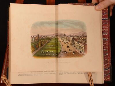 1870 2vol Compendious History of Sussex Lower Leather First Edition Folding Map-image