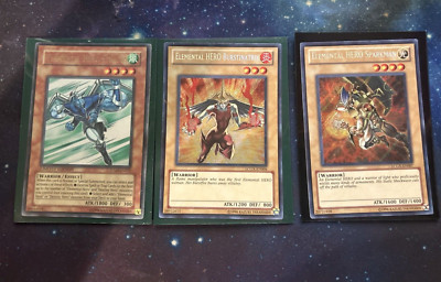 YU-GI-OH! Elemental Heros - Stratos(sjmp) - Burstinatrix(alt) -Sparkman(alt)-image
