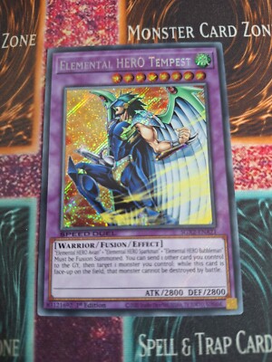 Yu-Gi-Oh! TCG Elemental HERO Tempest SGX2-ENA21 Secret Rare 1st Edition NM-image