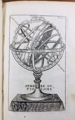 Astronomy IN 1710 Cosmography Map America Planète Eclipse Universe Celestial-image