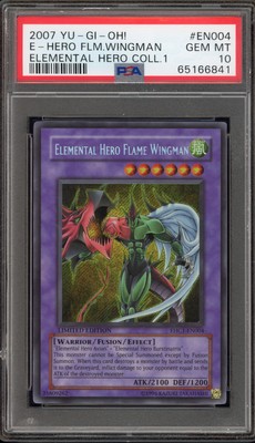 Yu-Gi-Oh! Elemental Hero Flame Wingman E-Hero Coll. 1 Promo EHC1-EN004 PSA 10-image