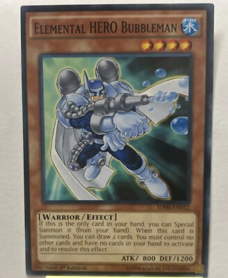 Elemental HERO Bubbleman Common SDHS-EN012 (Near Mint 1st Edition)-image