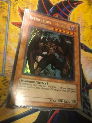 Yu-Gi-Oh! Destiny Hero - Malicious - DP05-EN011 - Ultra Rare - Played-image
