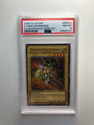 Yu-Gi-Oh Elemental Hero Sparkman PSA 8 ENS01 2006-image