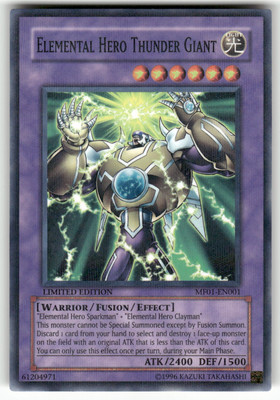 Elemental HERO Thunder Giant The Lost Millennium Ultra Rare Yugioh LP-image