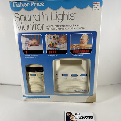 Vintage Fisher Price Baby Monitor Sound 'N Lights 1550 Transmitter Receiver-image
