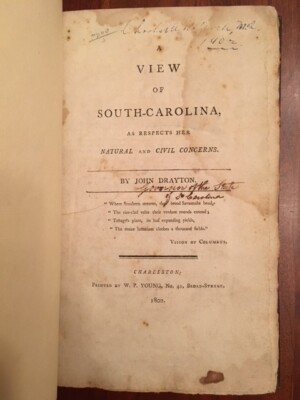 RARE 1802 View of South Carolina, Drayton, MAPS, Folding Plates, Charleston, SC-image